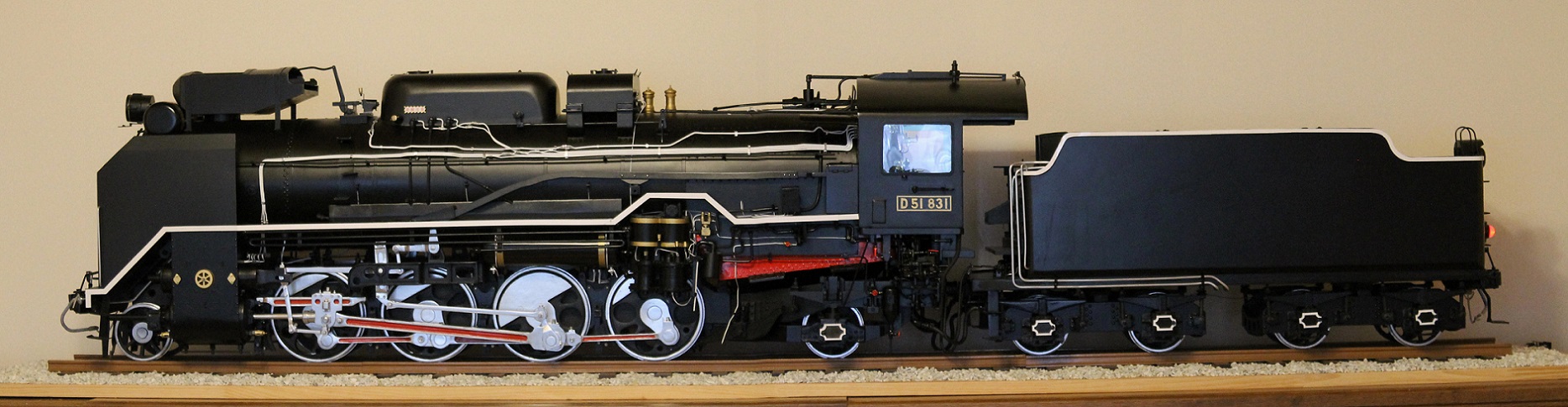 D51蒸気機関車の模型